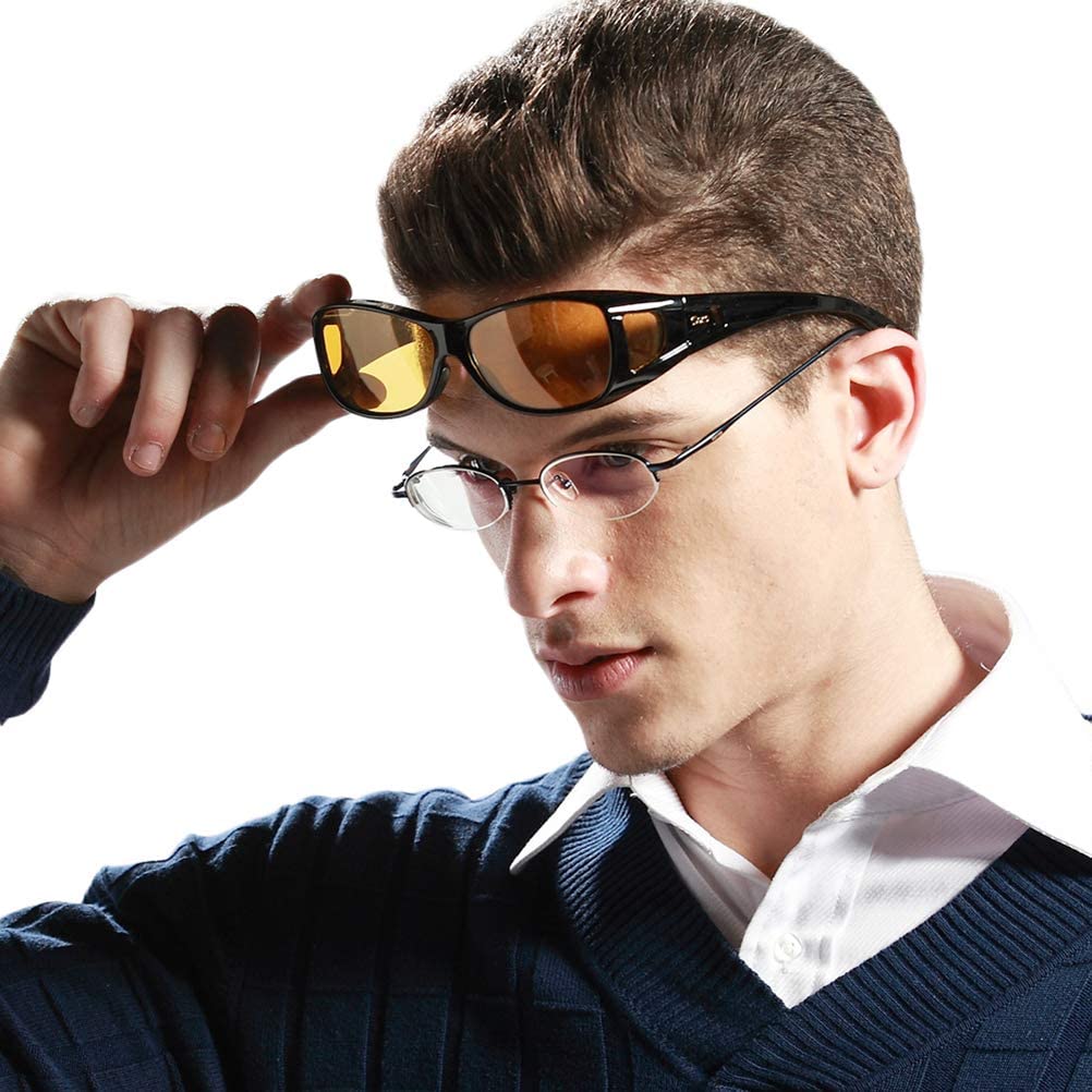 Duco Polarizado Conducción Nocturna sobre Envoltura Alrededor Gafas sobre gafas de visión nocturna 