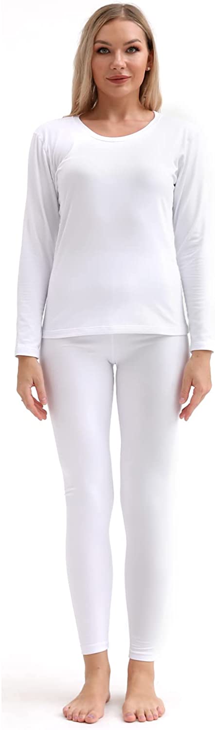 Warm Womens Thermal Set Long Johns & Pants For Winter Skiing, With