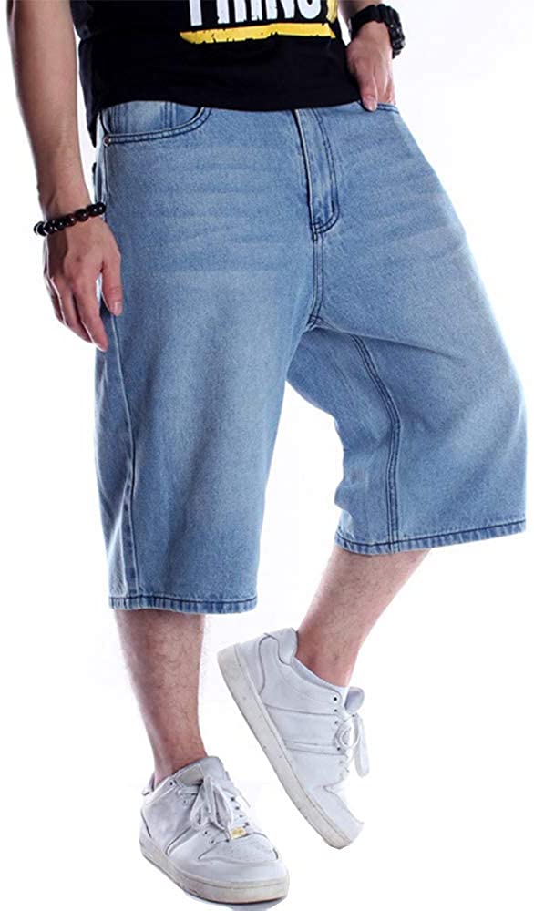 Kinghua Baggy Jean Shorts for Men Casual Loose Fit Hip Hop Skateboard Denim  Shorts : : Clothing, Shoes & Accessories