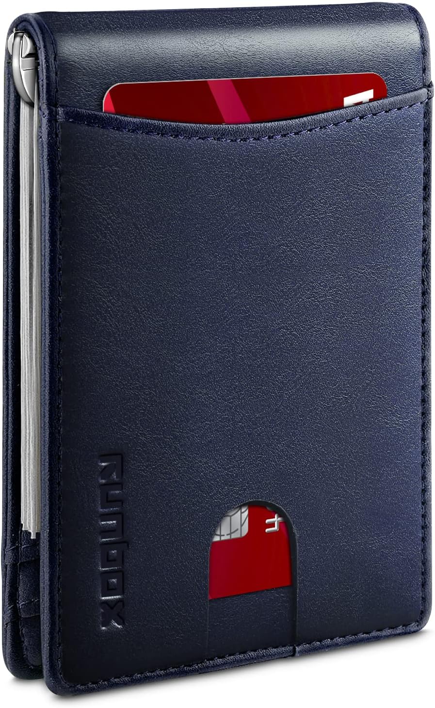 RUNBOX Slim Wallet for Men-RFID Blocking-Bifold Genuine Leather