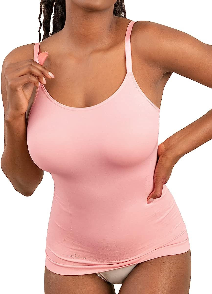 SHAPERMINT Scoop Neck Compression Cami - Tummy and Waist Control Body  Shapewear