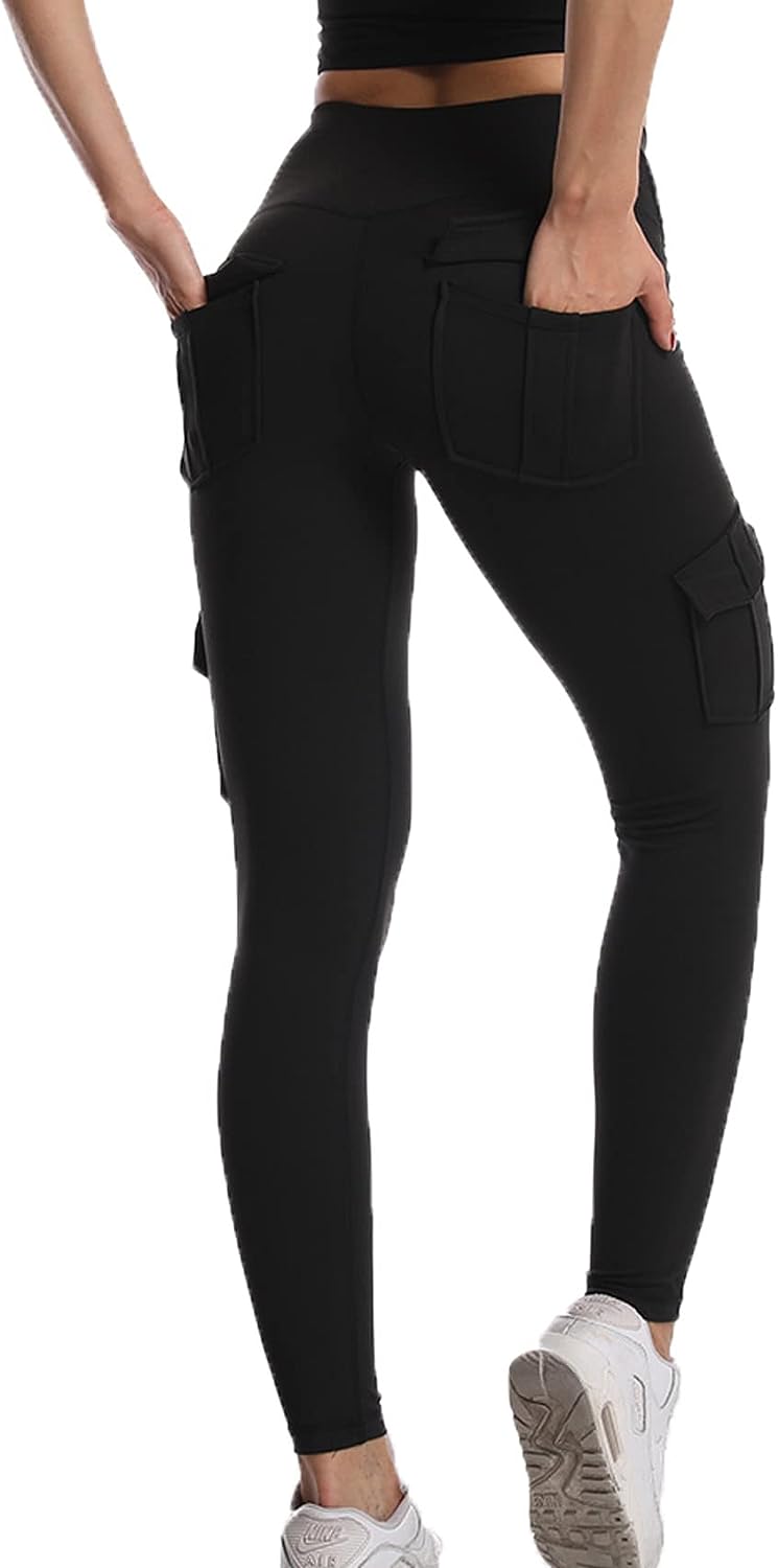 Cargo Leggings with Pockets for Women Seamless  