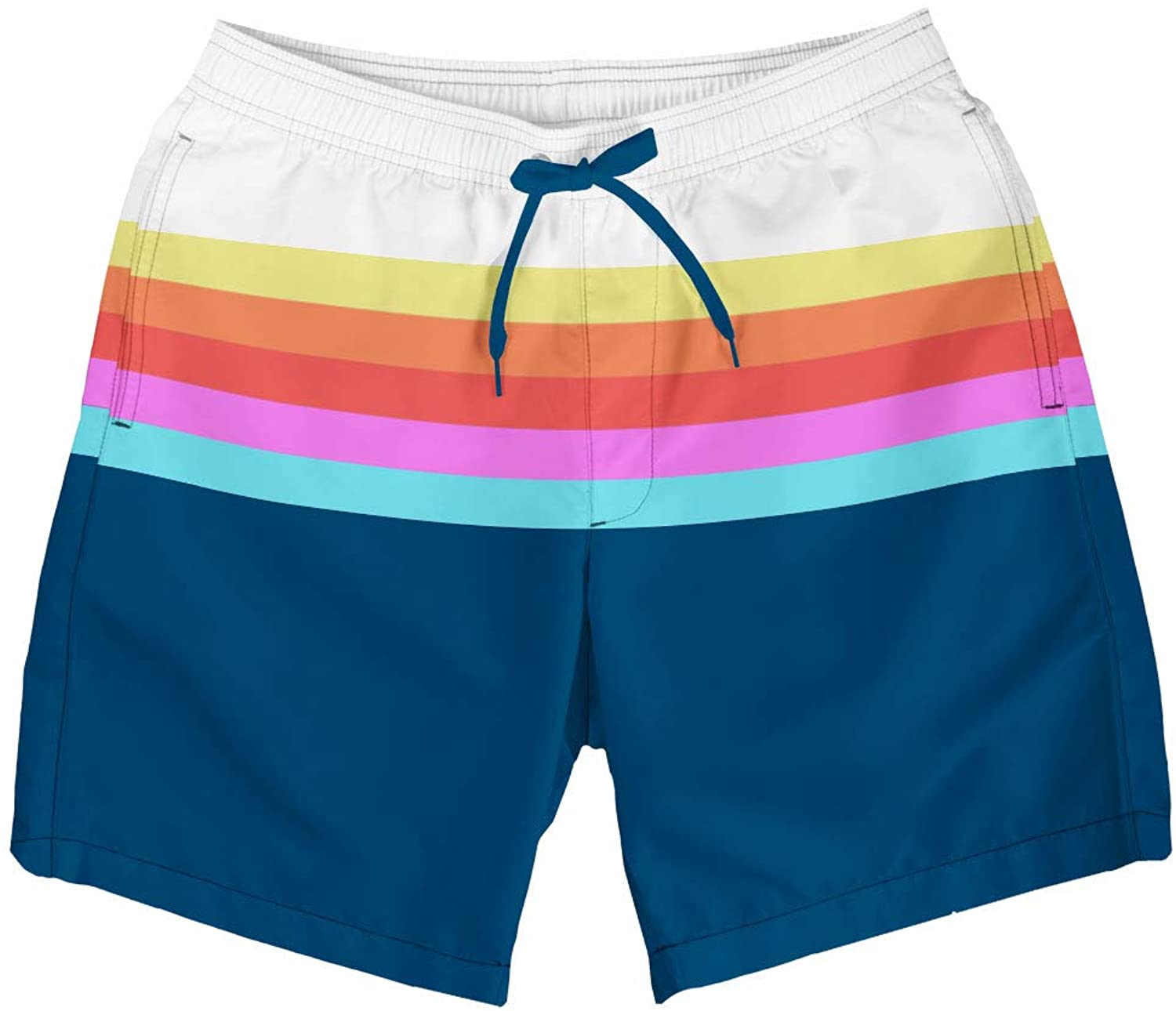 Mens Bright Swim Trunks for Spring Break and Summer Board Shorts for Guys