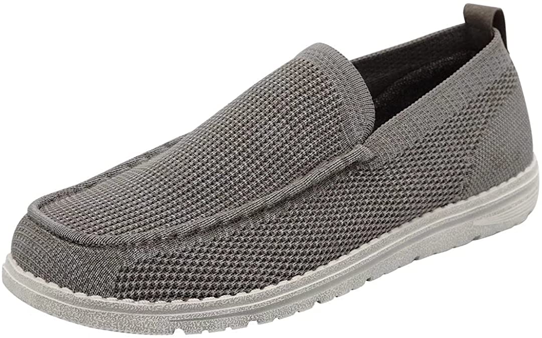 1TAZERO Mens Casual-Loafers Slip-on Canvas-Shoes Walking Trail-Hiking Comfort House Slippers Lightweight