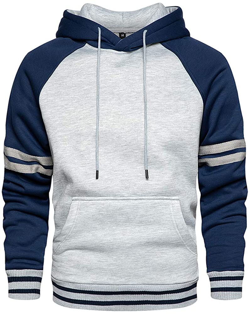 TOWED22 Mens Big and Tall Long Sleeve Pullover Lightweight Hoodie Mens  Plain Pullover Hoodies Casual Hooded Sweatshirts Long Sleeve Classic  Tops(Blue,XXL) 