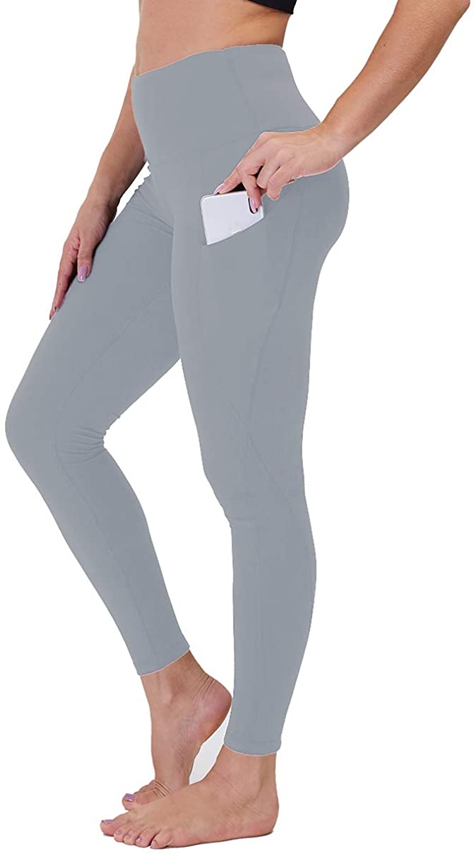 High Waist Yoga Pants with Pockets for Women - Soft Tummy Control