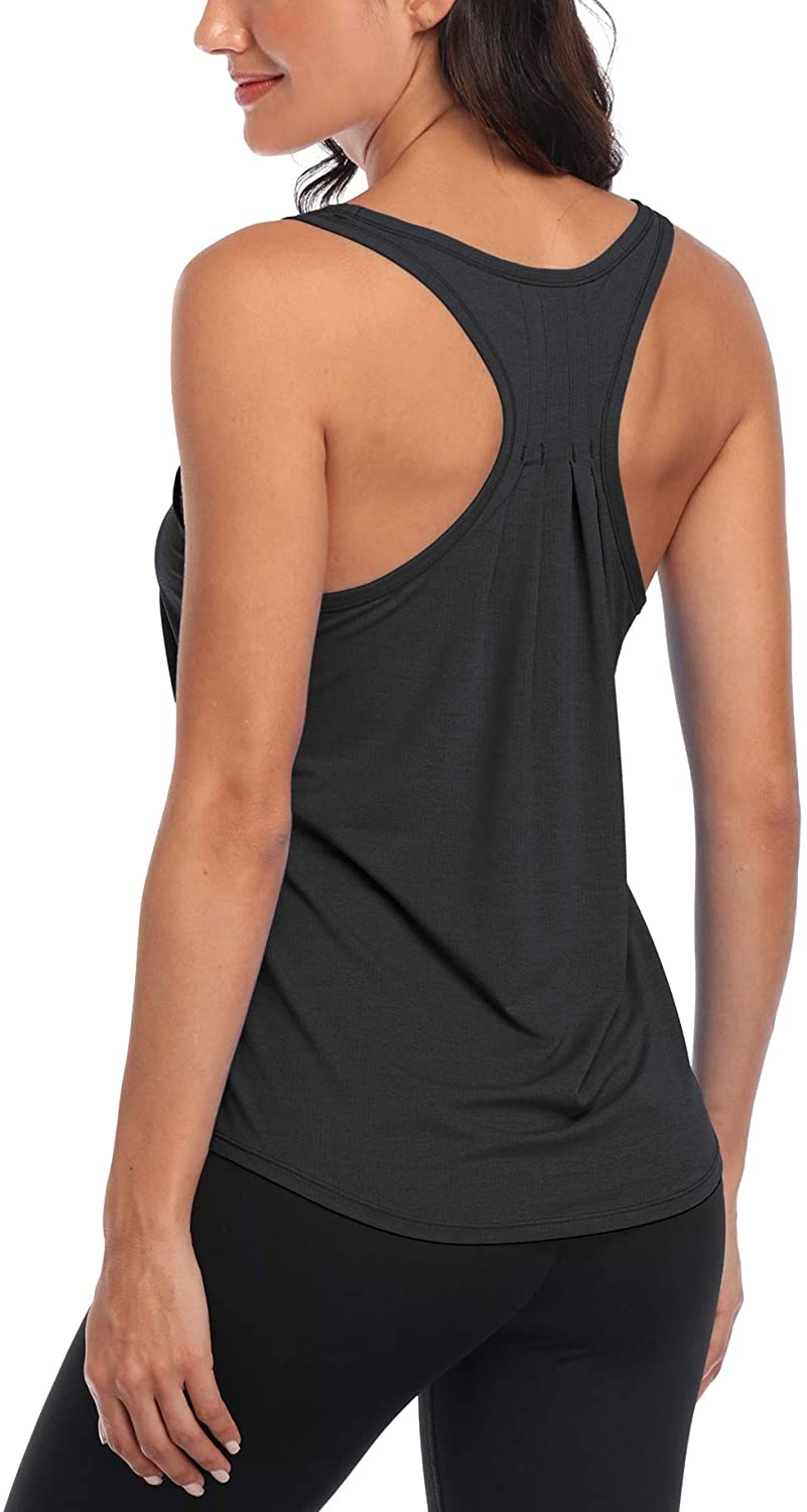 ATTRACO Mesh Workout Tank Tops for Women Yoga Tops Gym Shirts Running Fitness Activewear 