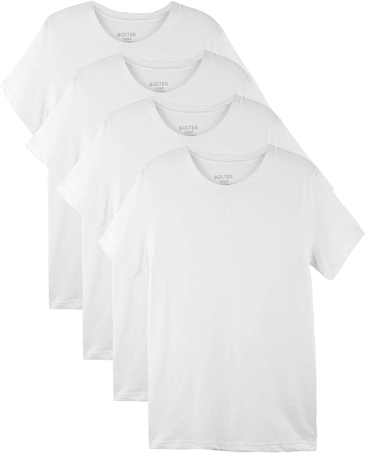 Bolter 4 Pack Mens Everyday Cotton Blend Short Sleeve T-Shirt