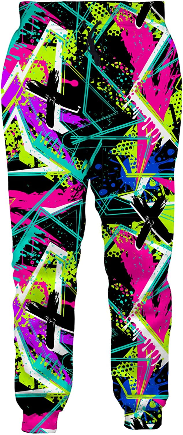 80s Colorful Graffiti Funny Sweatpants – D&F Clothing
