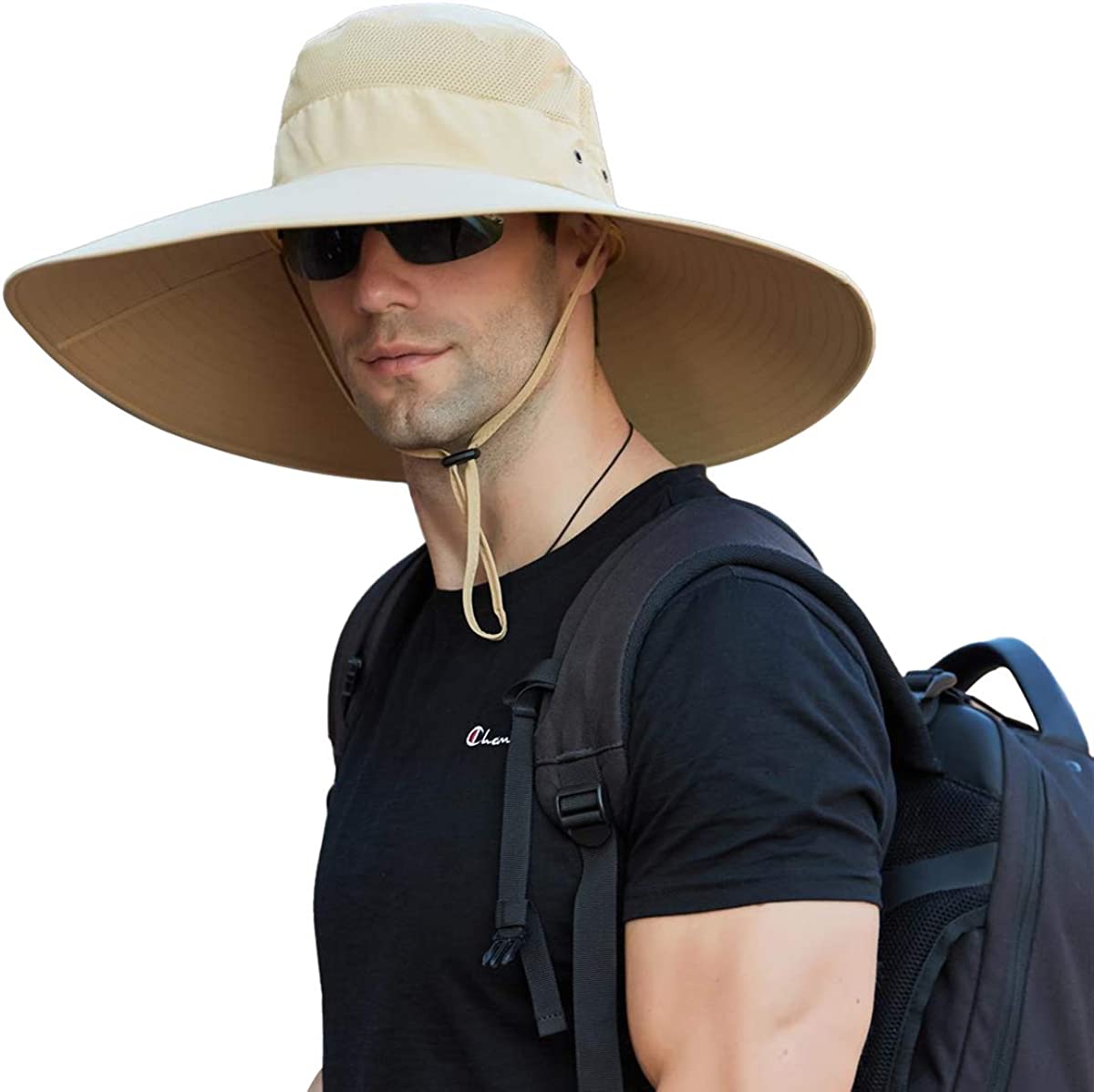 Leotruny Super Wide Brim Bucket Hat UPF50+ Waterproof Sun Hat for Fishing  Hiking Camping