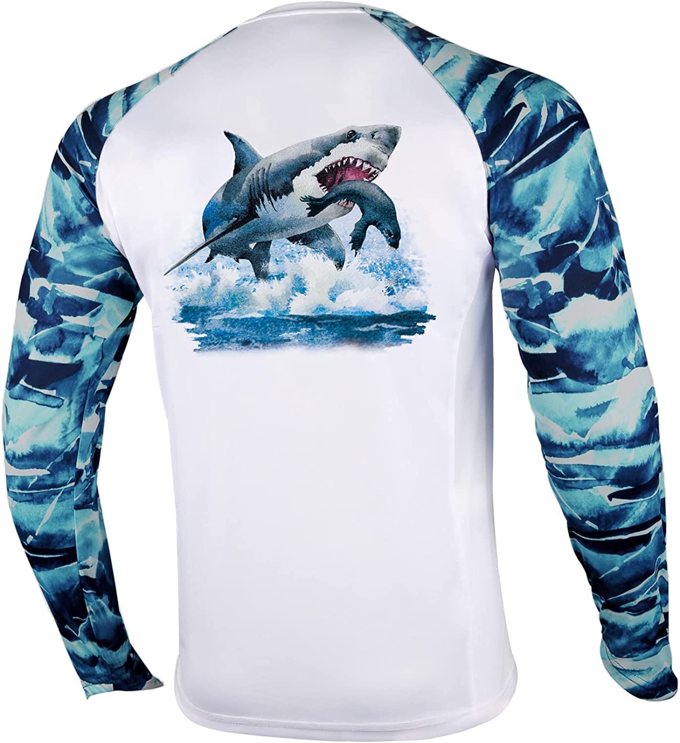 Palmyth Fishing Shirt for Men Long Sleeve Sun Protection UV UPF 50+  T-Shirts with Pocket