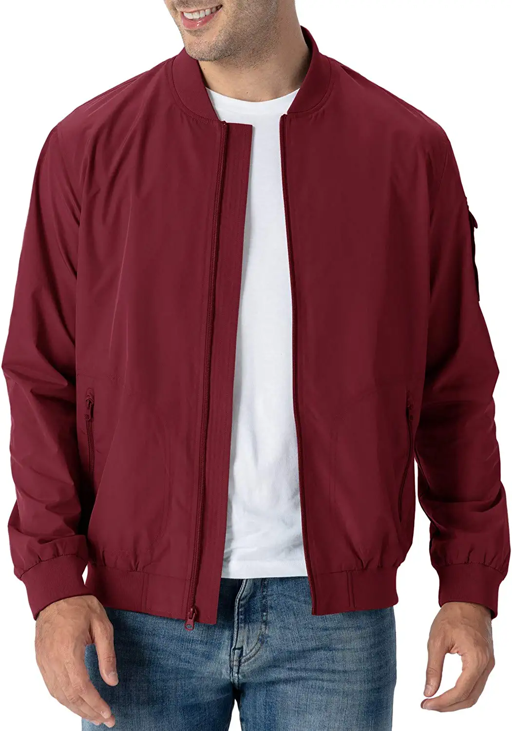 Jackets & Coats, Lightweight Bomber Jacket Red Size L