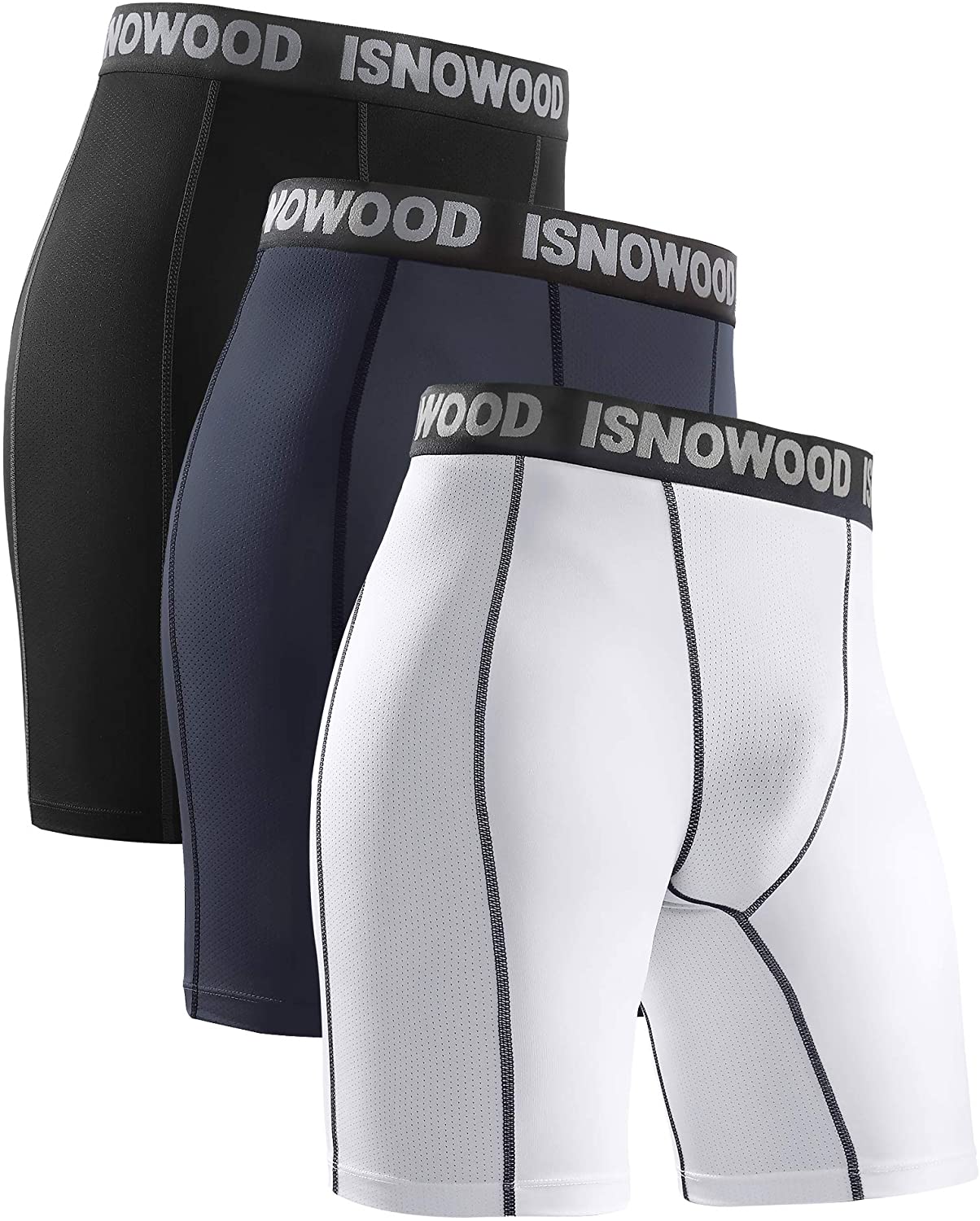 isnowood Compression Shorts for Men Spandex Running Workout Athletic Underwear 
