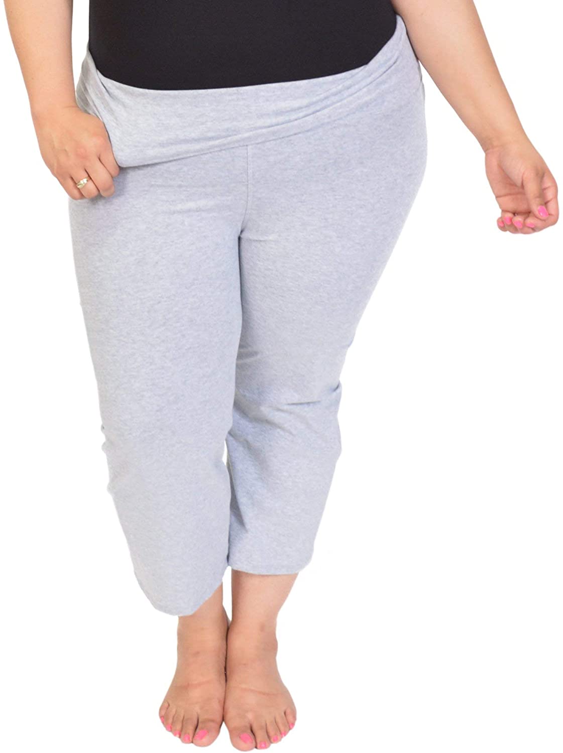 Stretch is Comfort Women's Plus Size Capri Yoga Pants Black Small