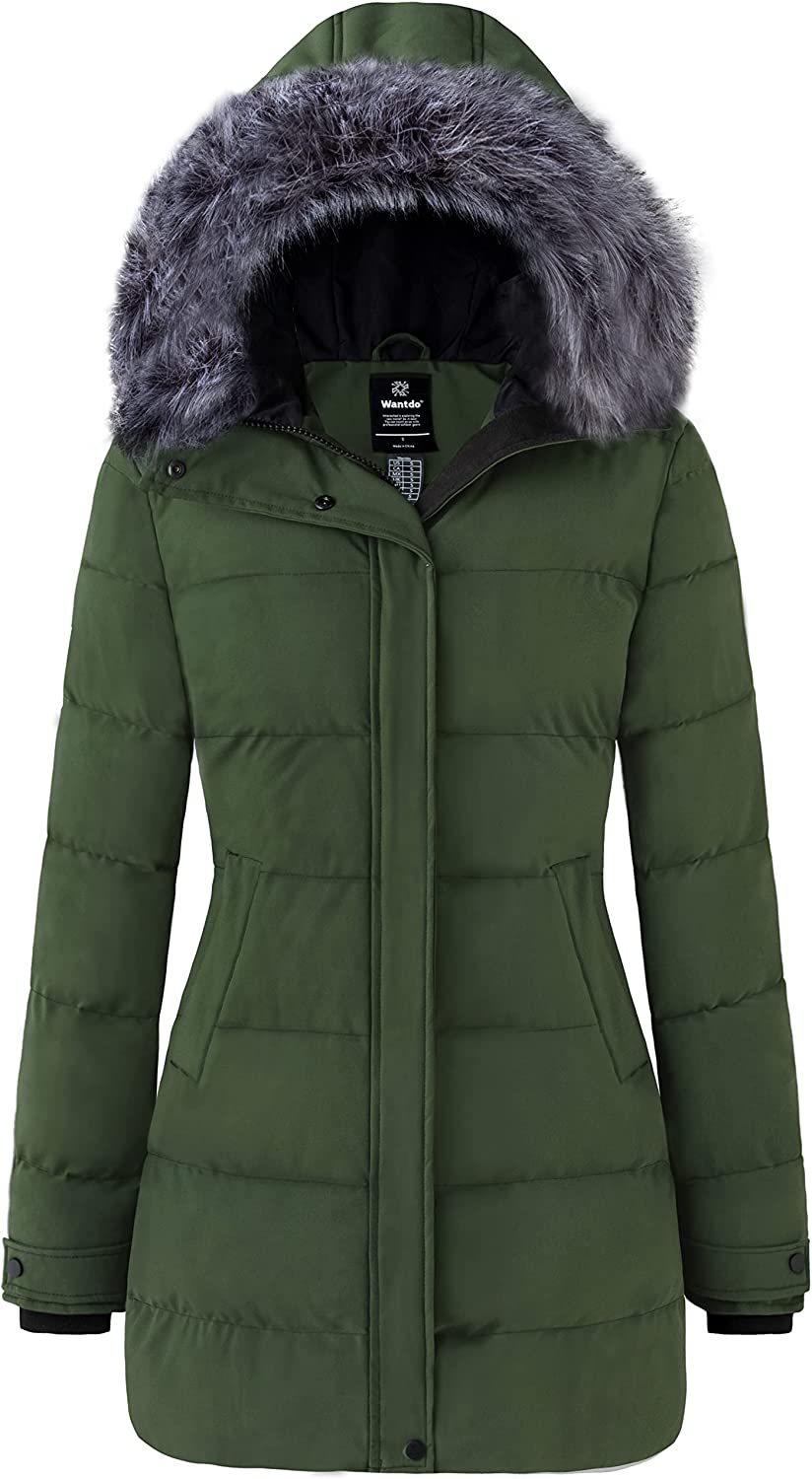 Wantdo Women's Plus Size Winter Coat Quilted Thicken Puffer Jacket with  Removable Hood : : Clothing, Shoes & Accessories