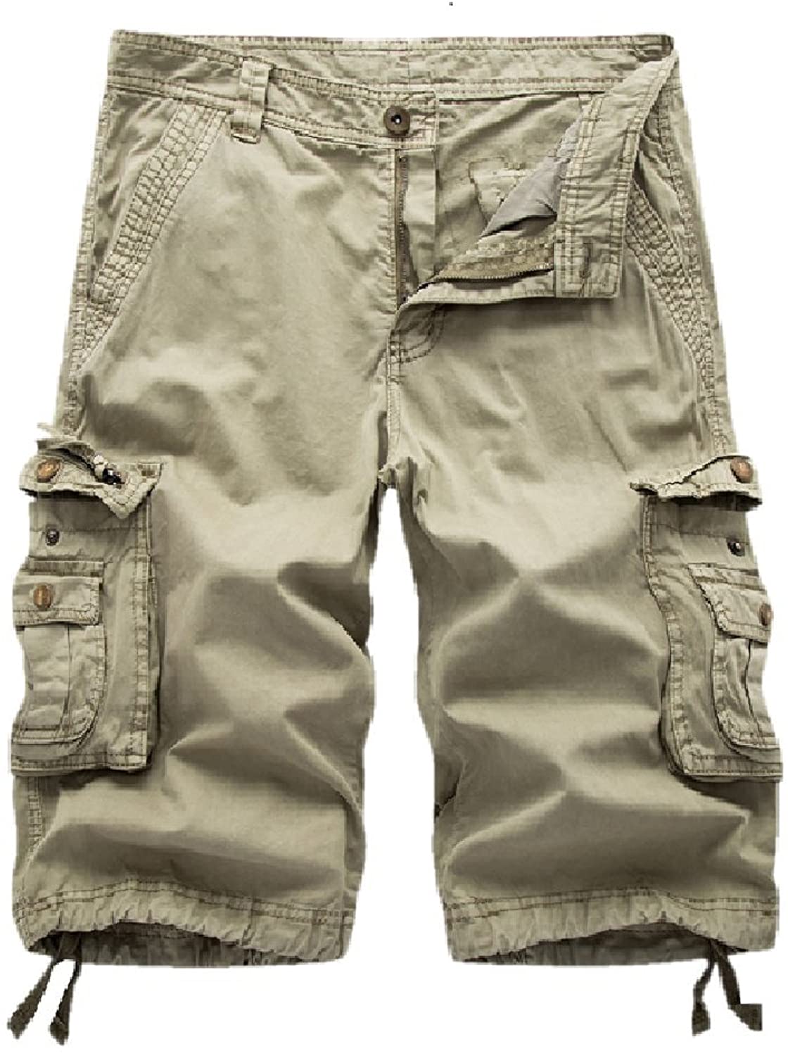 Leward Men's Cotton Twill Cargo Shorts Outdoor Wear Lightweight 