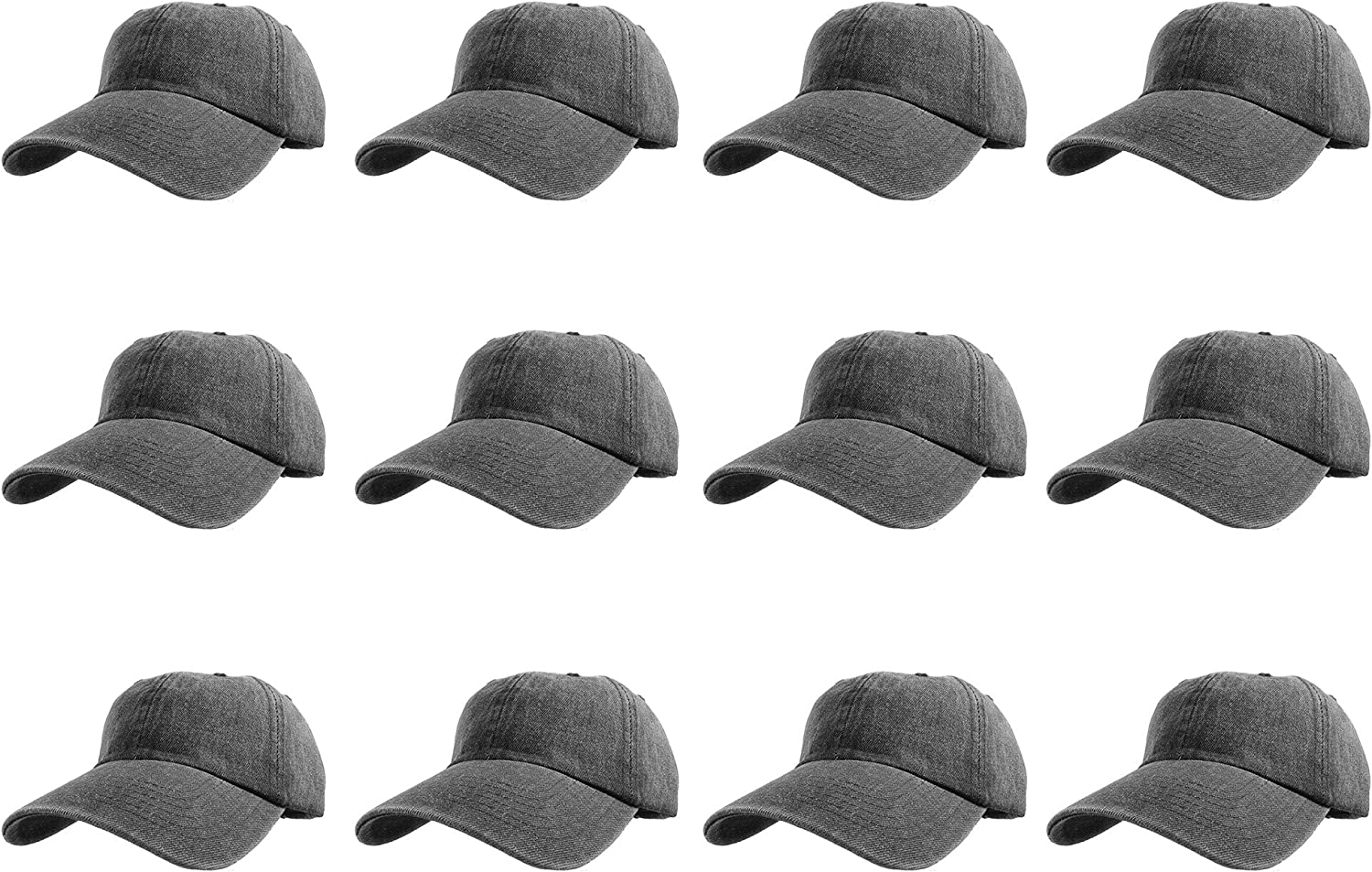 Gelante Baseball Caps Hats 100% Cotton Plain Blank Adjustable Size