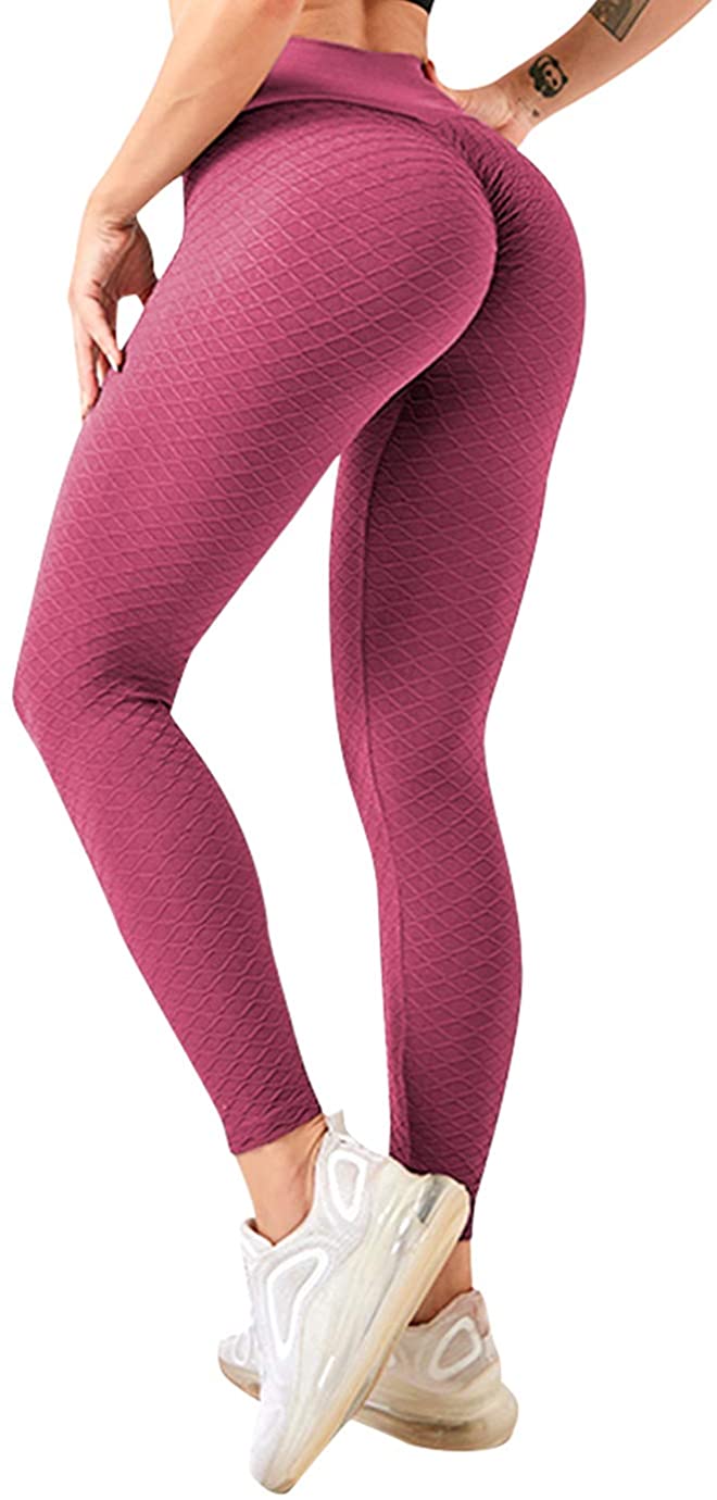 MANIFIQUE Yoga Pants Workout Leggings with Pockets Tummy Control High Waist Running Pants Gym Fitness 