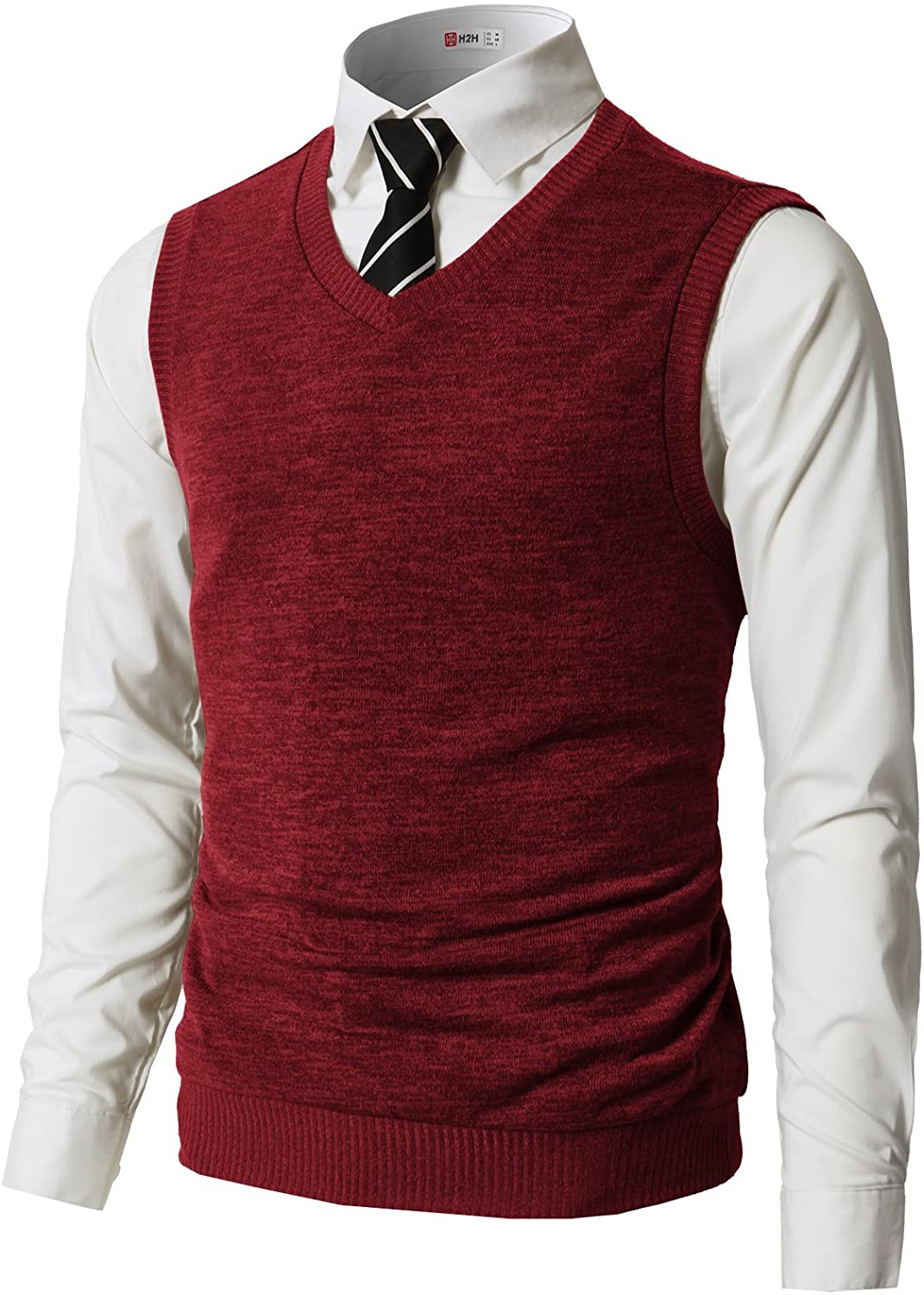 H2H Mens Casual Slim Fit Pullover Sweaters Vest Lightweight Knitted Thermal Basic Designed 