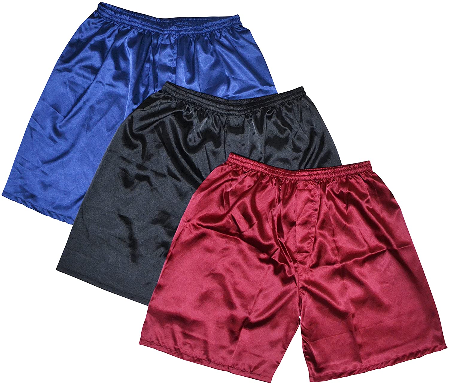 Sanraflic Men's Satin Boxer Shorts, Underwear in Combo Pack | eBay