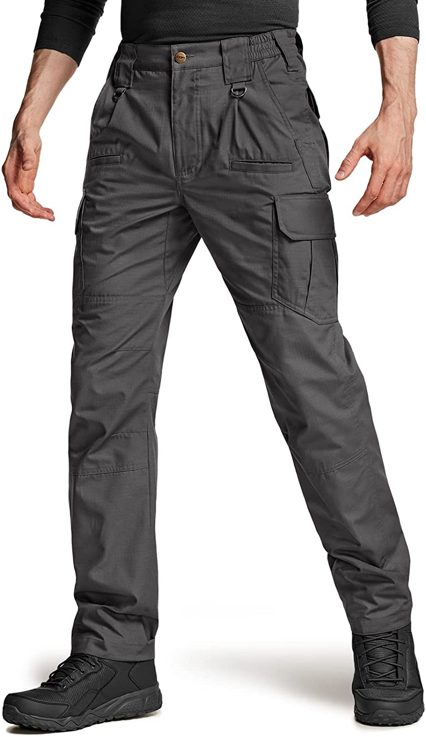 Water Resistant Ripstop Cargo Pants Outdoor Apparel CQR Men's Tactical Pants Lightweight EDC Hiking Work Pants 