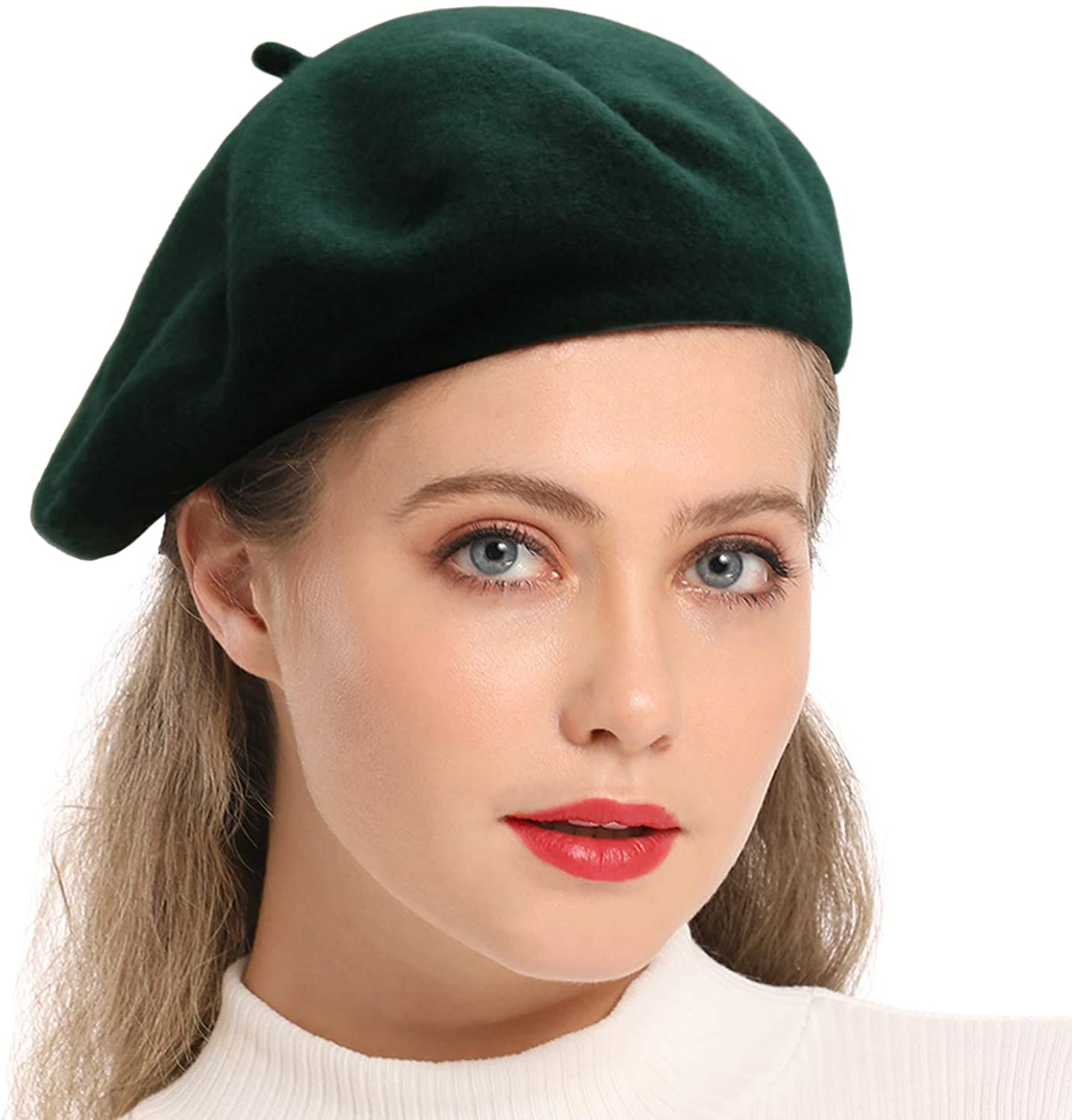 Wheebo Wool Beret Hat,Solid Color French Winter Warm Cap for Women Girls L | eBay