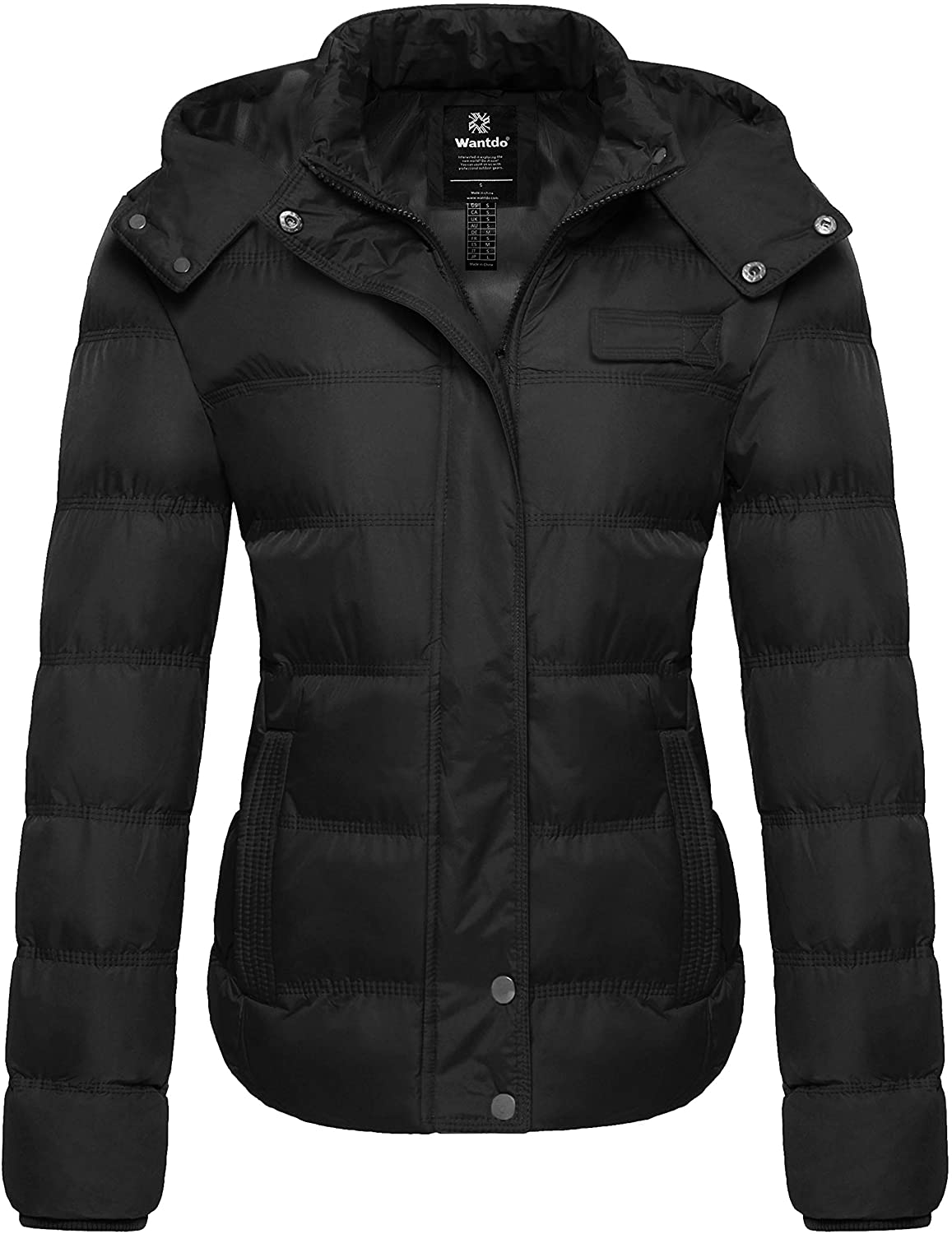 Wantdo Womens Winter Coat Warm Hooded Puffer Jacket