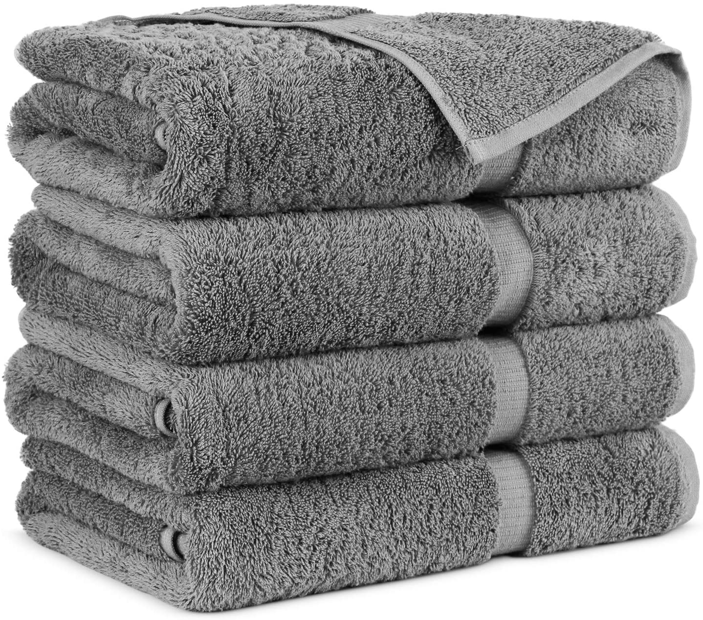 Towel Bazaar Premium Turkish Cotton Super Soft and Absorbent Towels 8-Piece Towel Set, Coral 