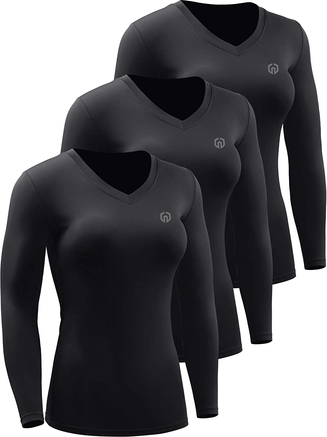 Neleus Women's 3 Pack Compression Shirts Long Sleeve Yoga Athletic Running  T Shi | eBay
