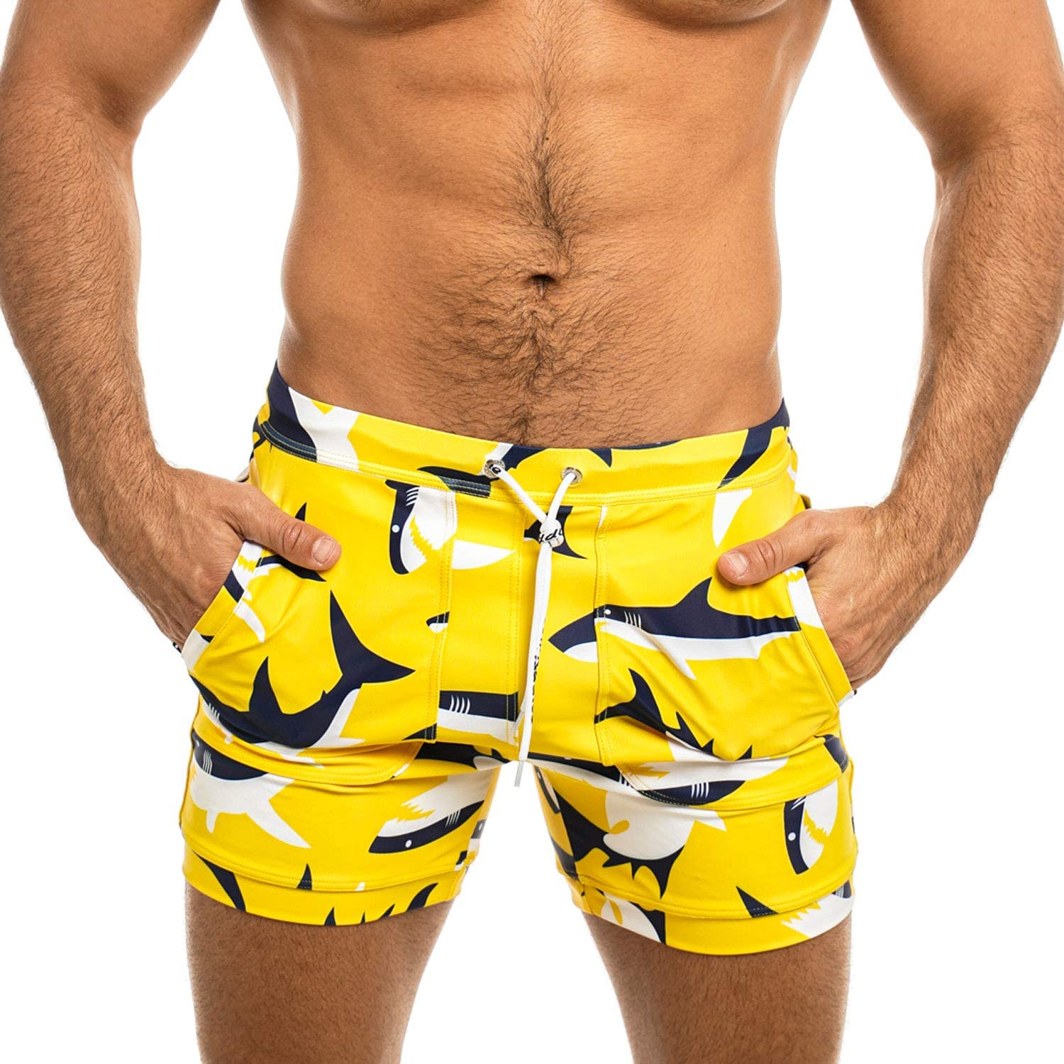 yellow bathing suit men