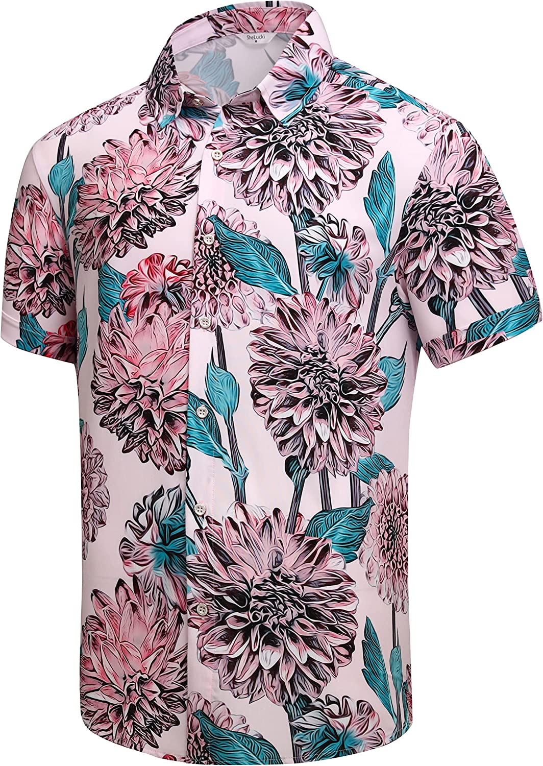 SheLucki Hawaiian Shirt for Men, Unisex Summer Beach Casual Short ...