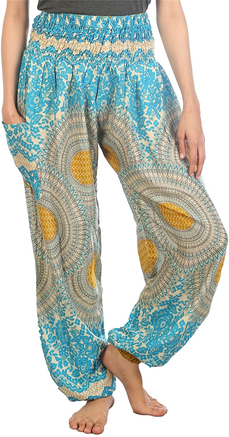 LOFBAZ Harem Pants for Women Yoga S-4XL Plus Boho Hippie Clothing