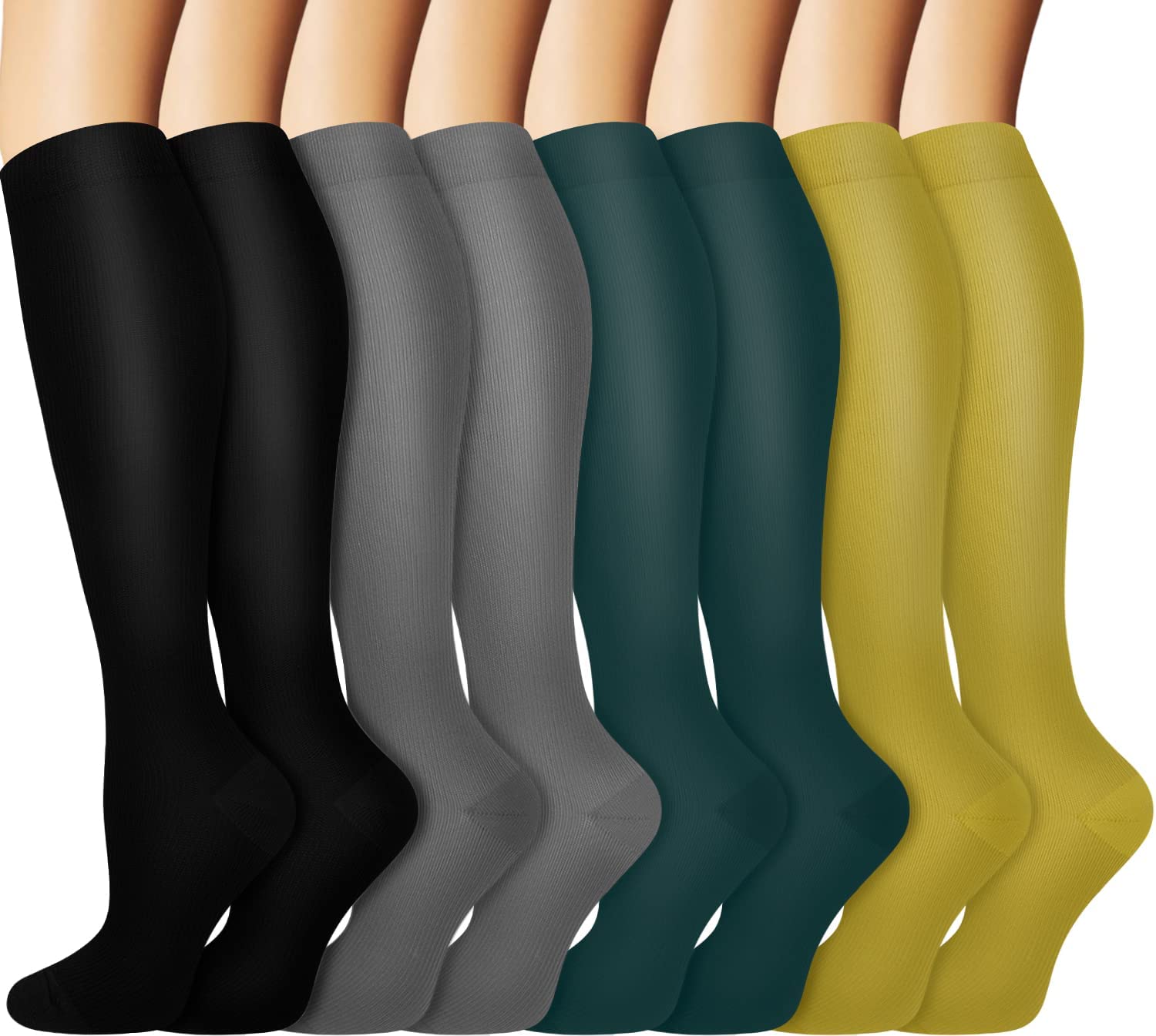 Graduated Copper Compression Socks for Men & Women Circulation 8 Pairs –  EveryMarket