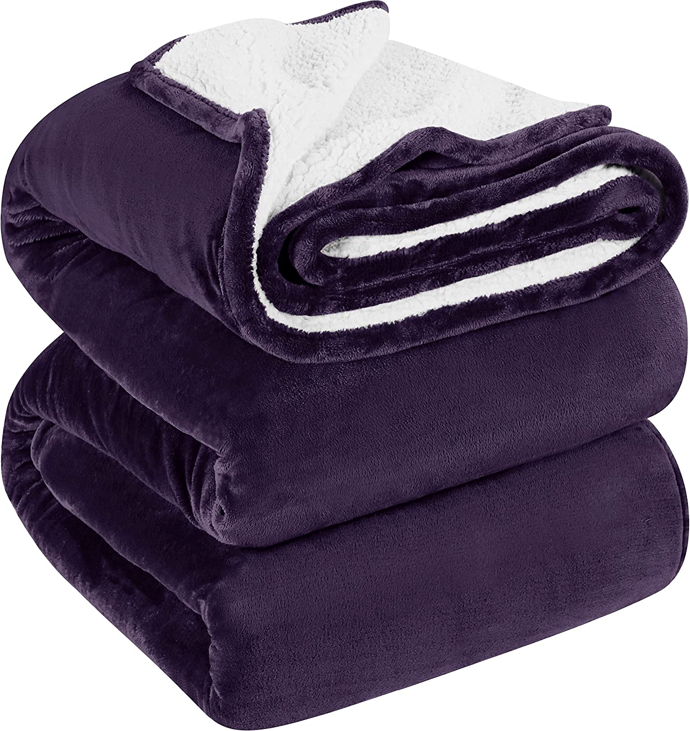 Utopia Bedding Fleece Blanket Throw Size Purple 300GSM Luxury Blanket for  Couch