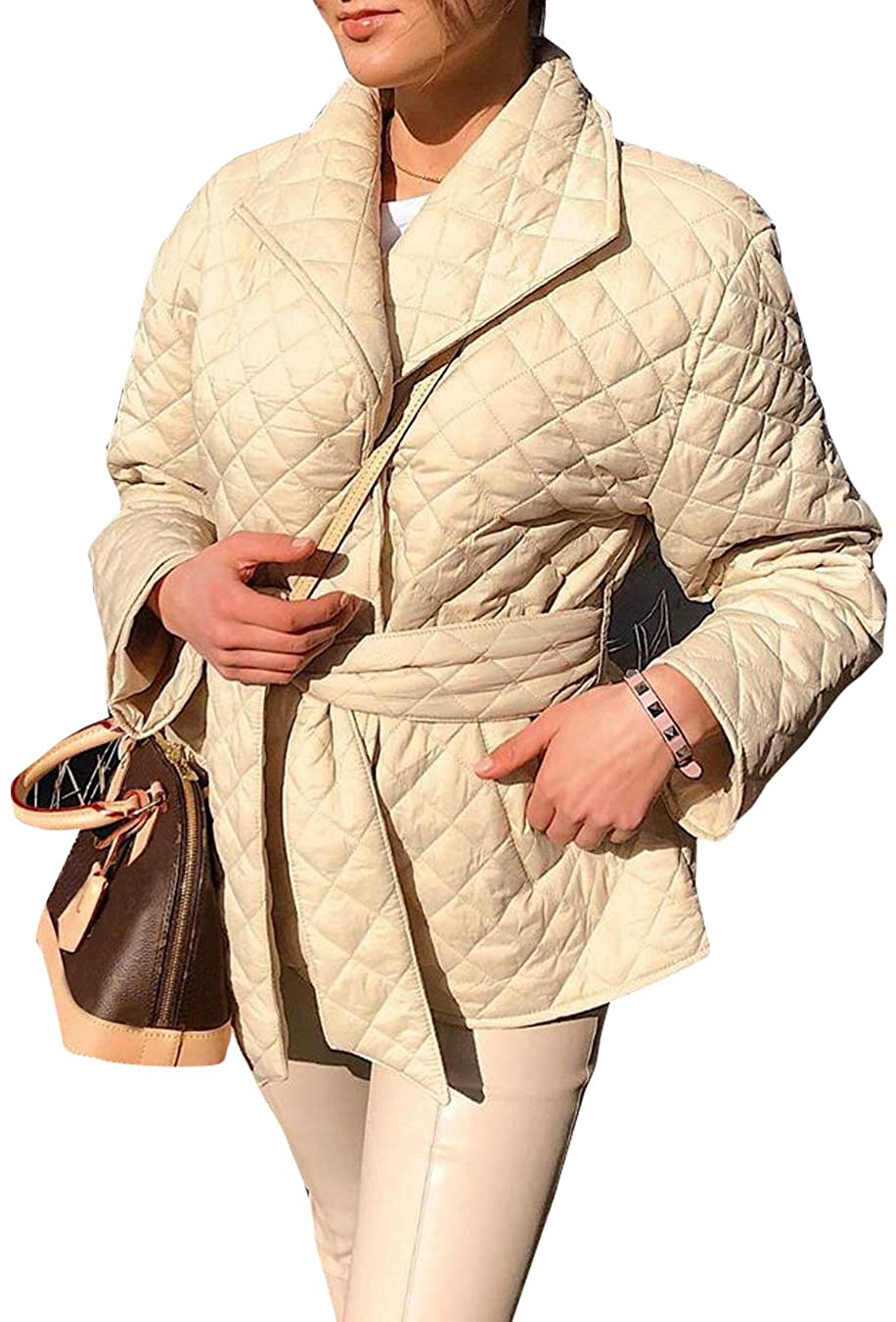 BerryGo Womens Lightweight Quilted Packable Down Jacket Coat with Pockets