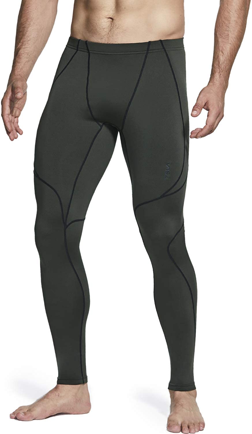 Tsla Men'S Thermal Compression Pants Athletic Sports Leggings  Running Tights, 