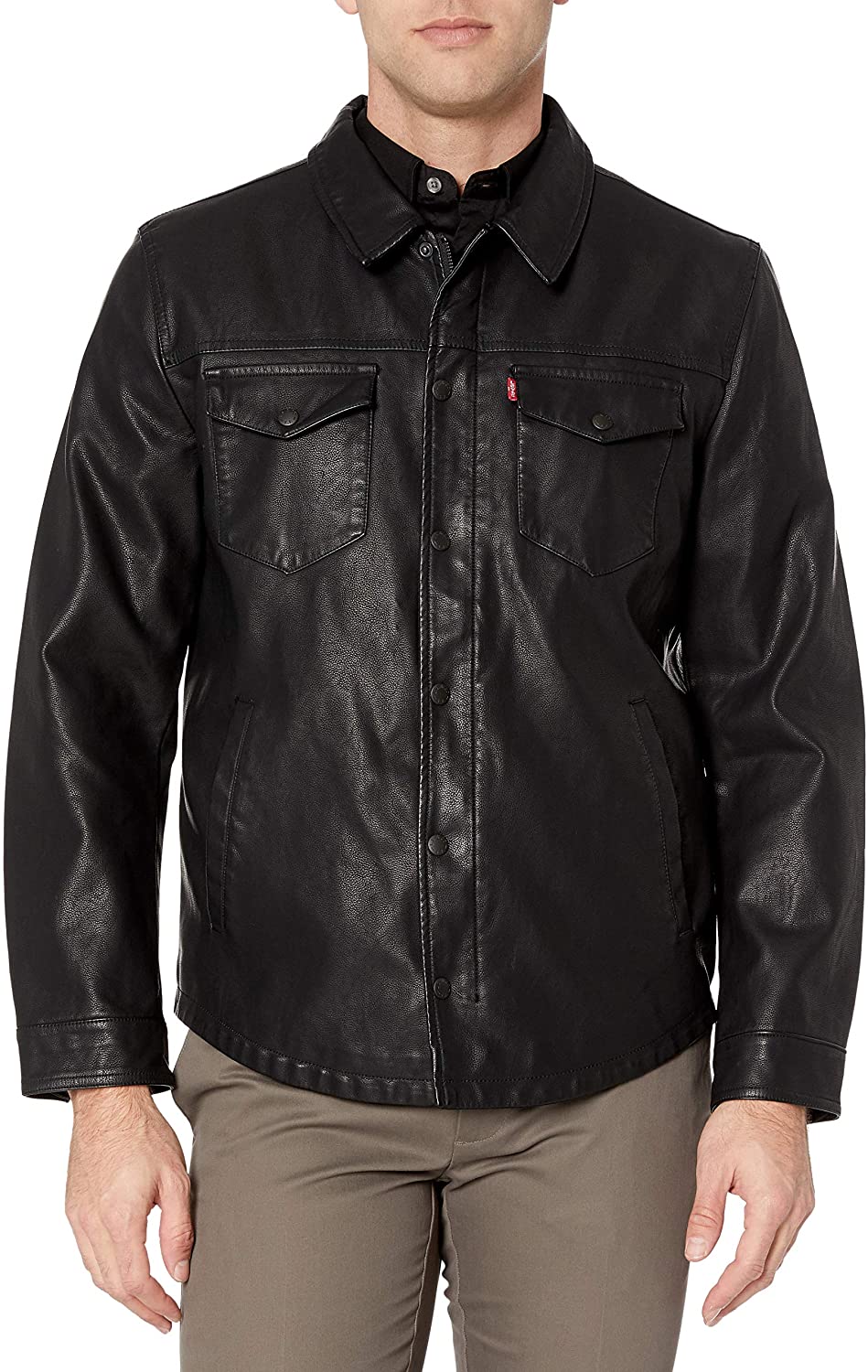 Levi's Men's Faux Leather Shirt Jacket | eBay