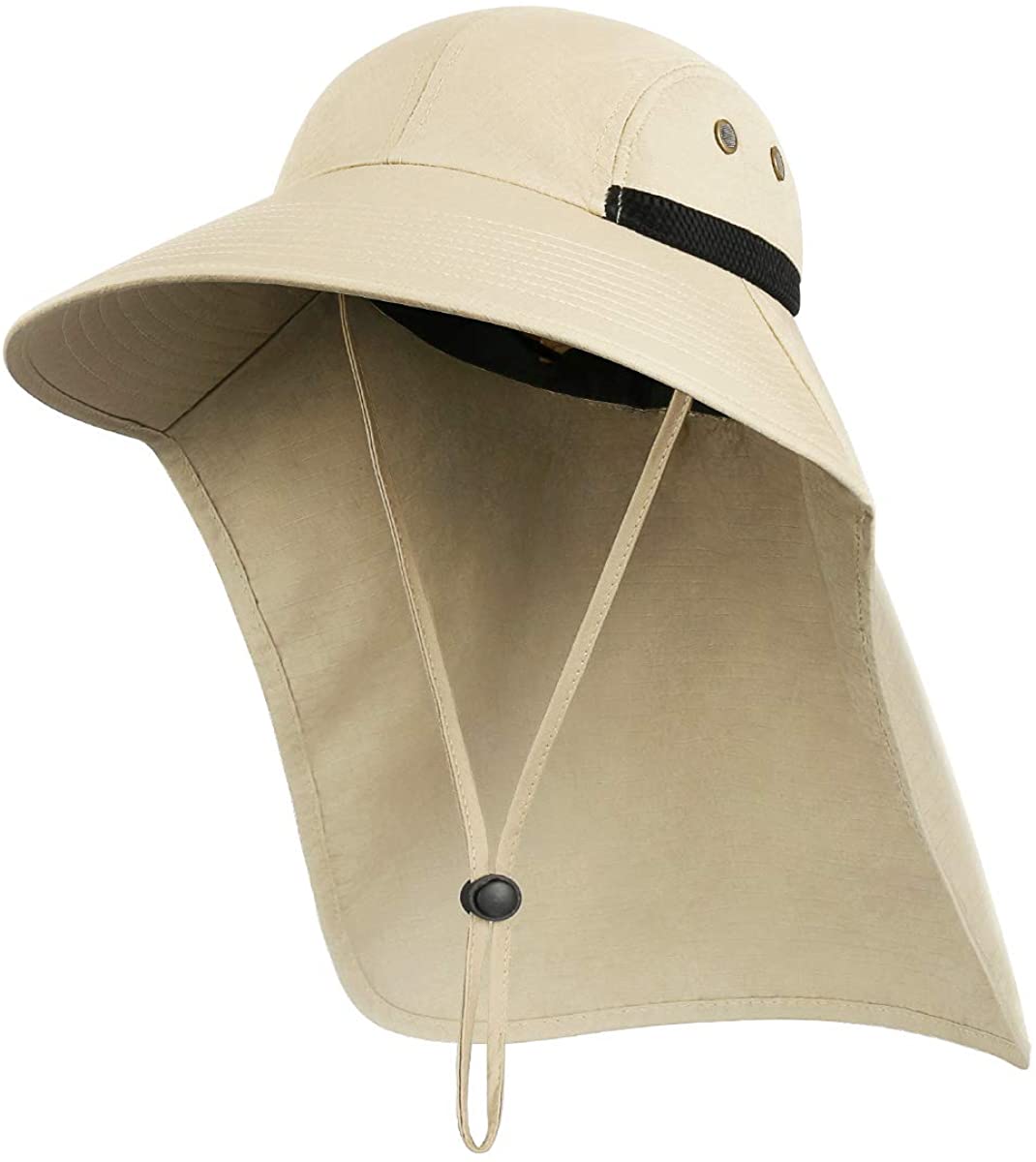 Outdoor Sun Hat for Men with 50+ UPF Protection Safari Cap Wide Brim Fishing  Hat