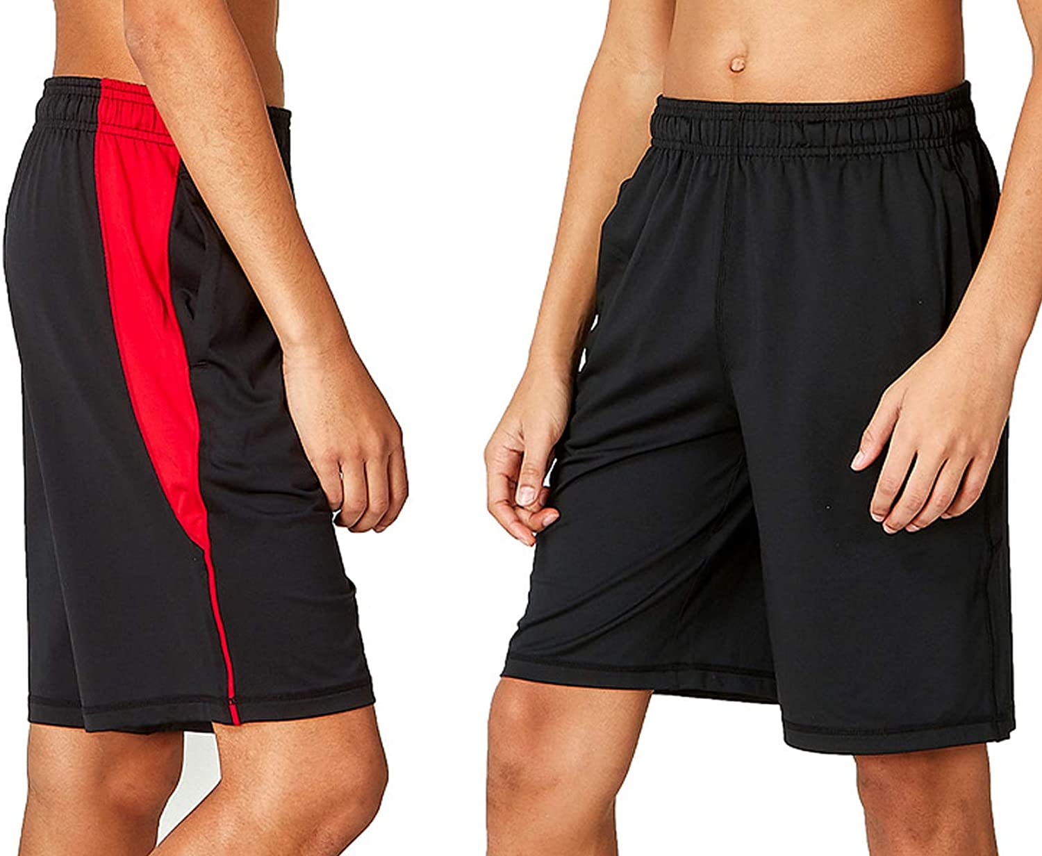 DEVOPS Boys 2-Pack Active Athletic Basketball Shorts with Pockets