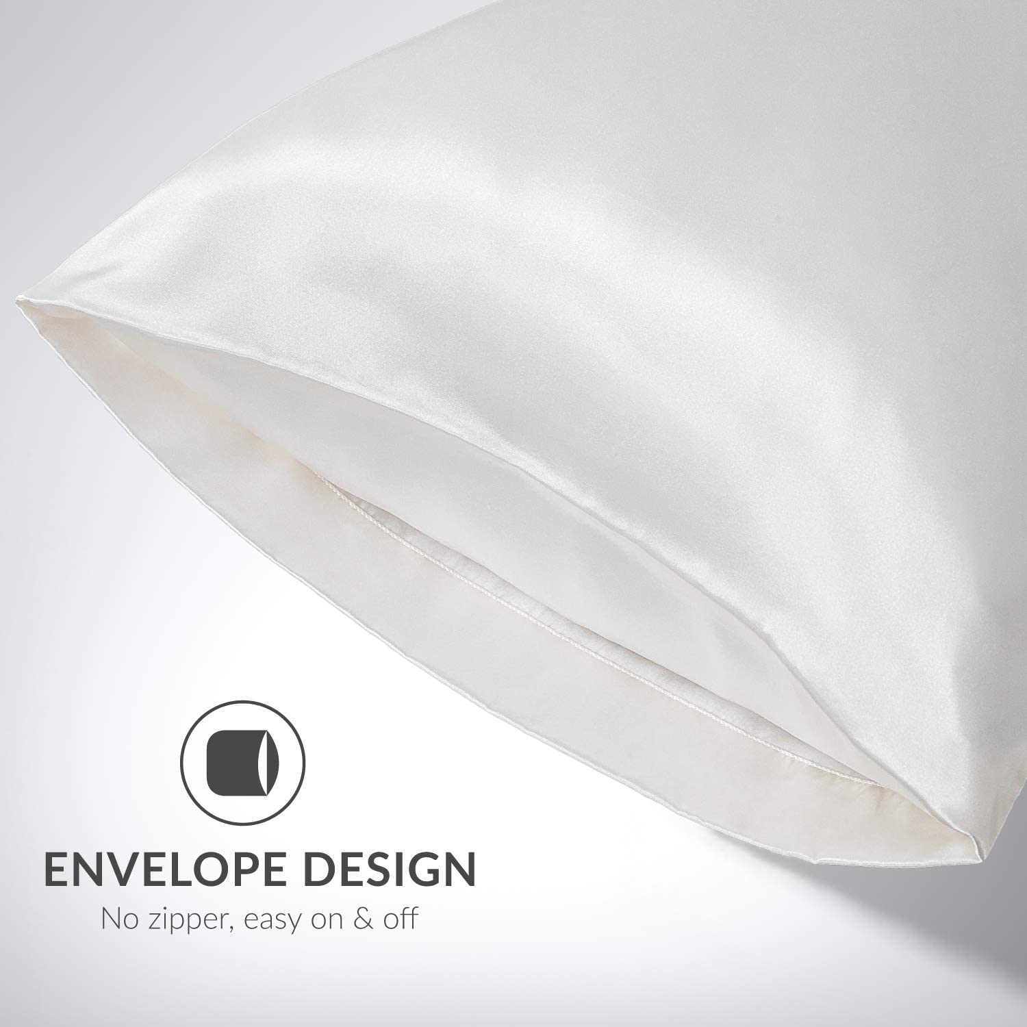 Bedsure Satin Pillowcase for Hair and Skin, 2-Pack - Queen Size (20x30 ...
