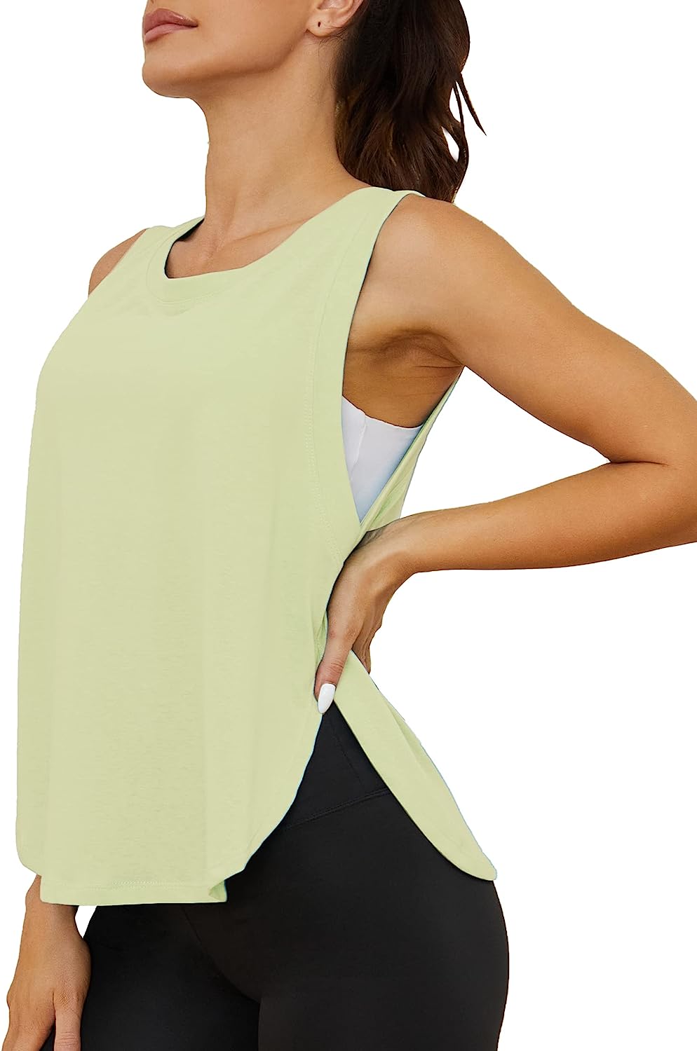 Cotton Athletic Workout Tank Tops for Women - Sleeveless Loose