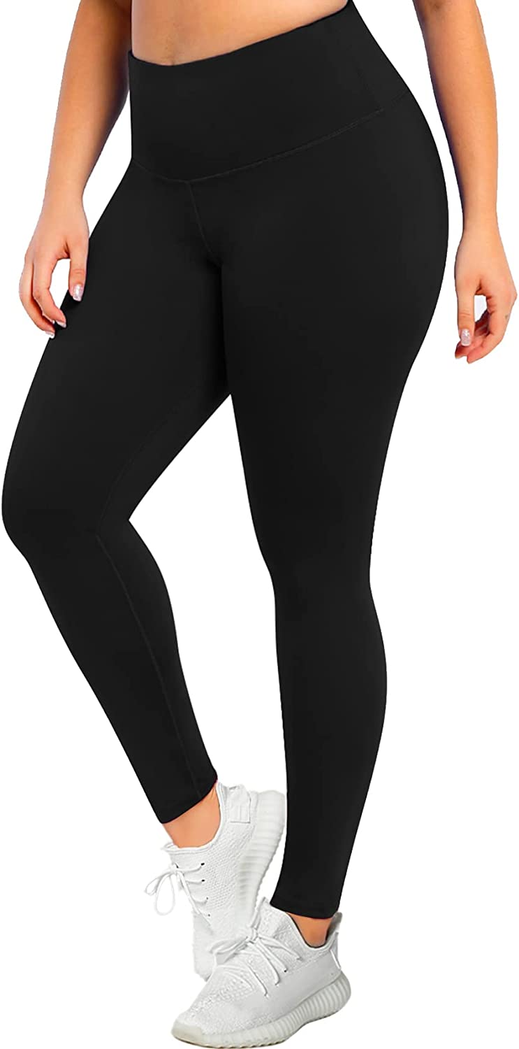 MOREFEEL Plus Size Leggings for Women with Pockets Stretchy X-4XL