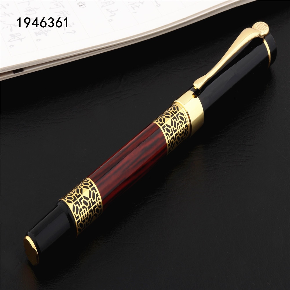 High quality 530 Golden carving Mahogany Business office School student office Supplies Fountain Pen New  Ink pen ink pen-2