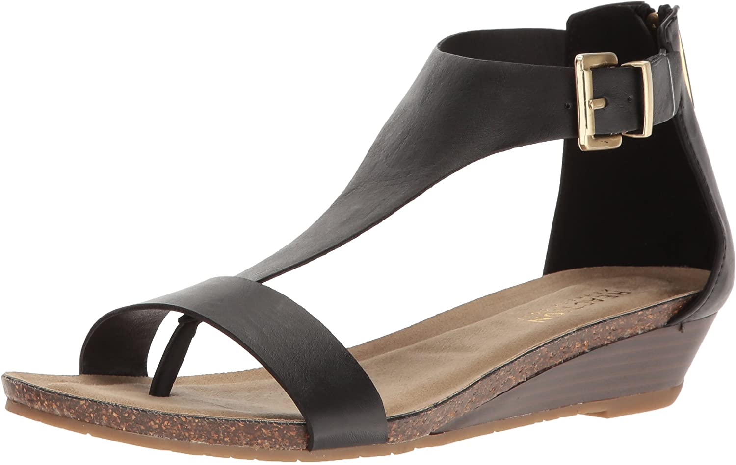 Kenneth Cole REACTION Womens Gal T-Strap Wedge Sandal 