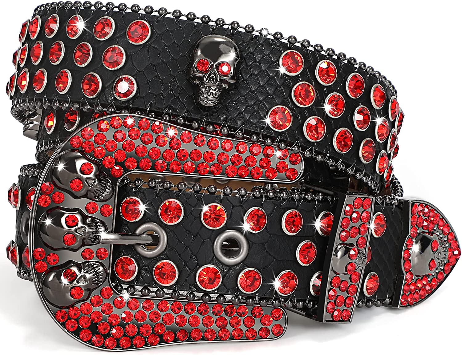 Whippy Women's Rhinestones Leather Belt