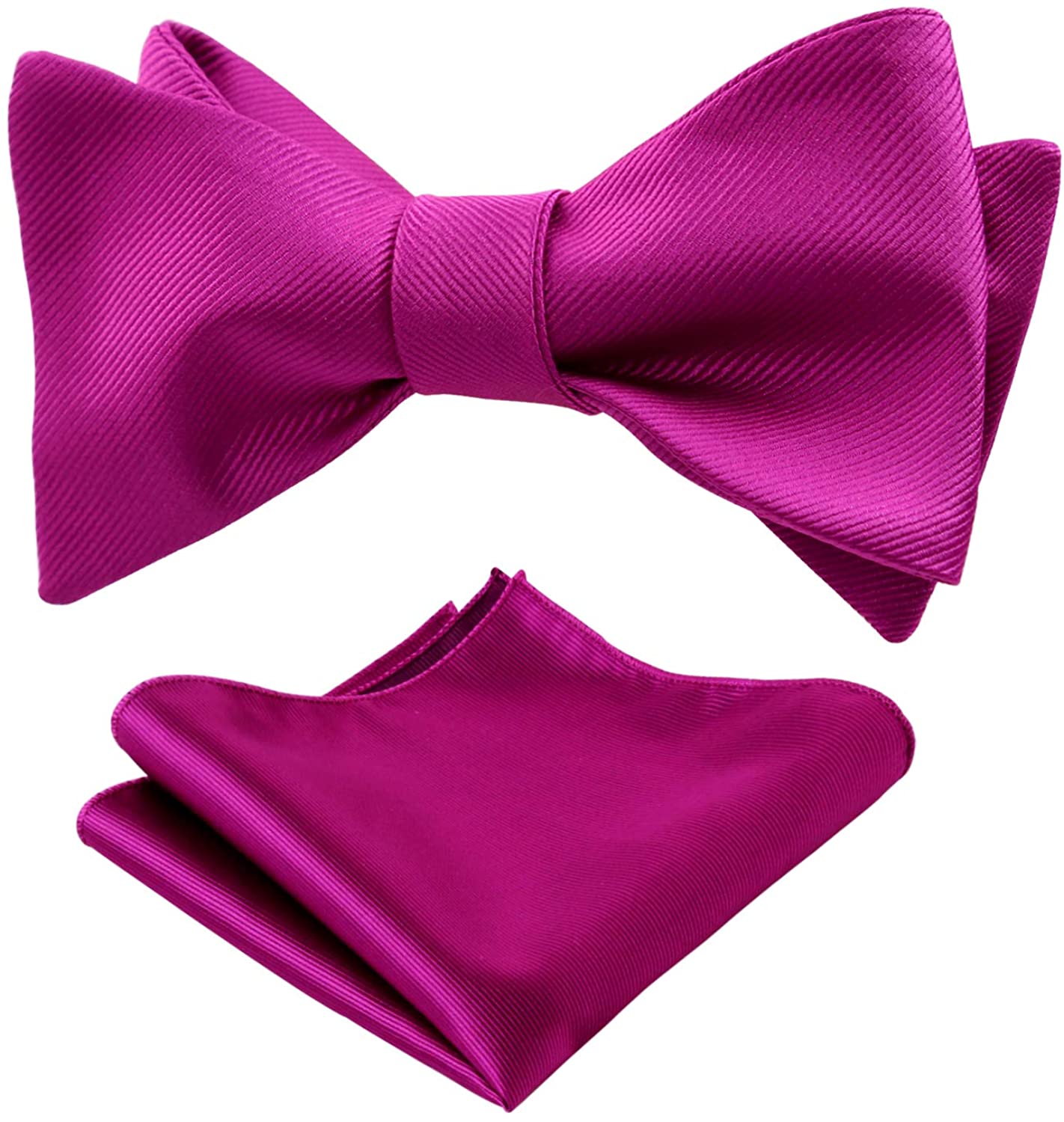Alizeal Men's Self-tied Solid Color/Animal Pattern Bow Tie and Pocket Square Set 