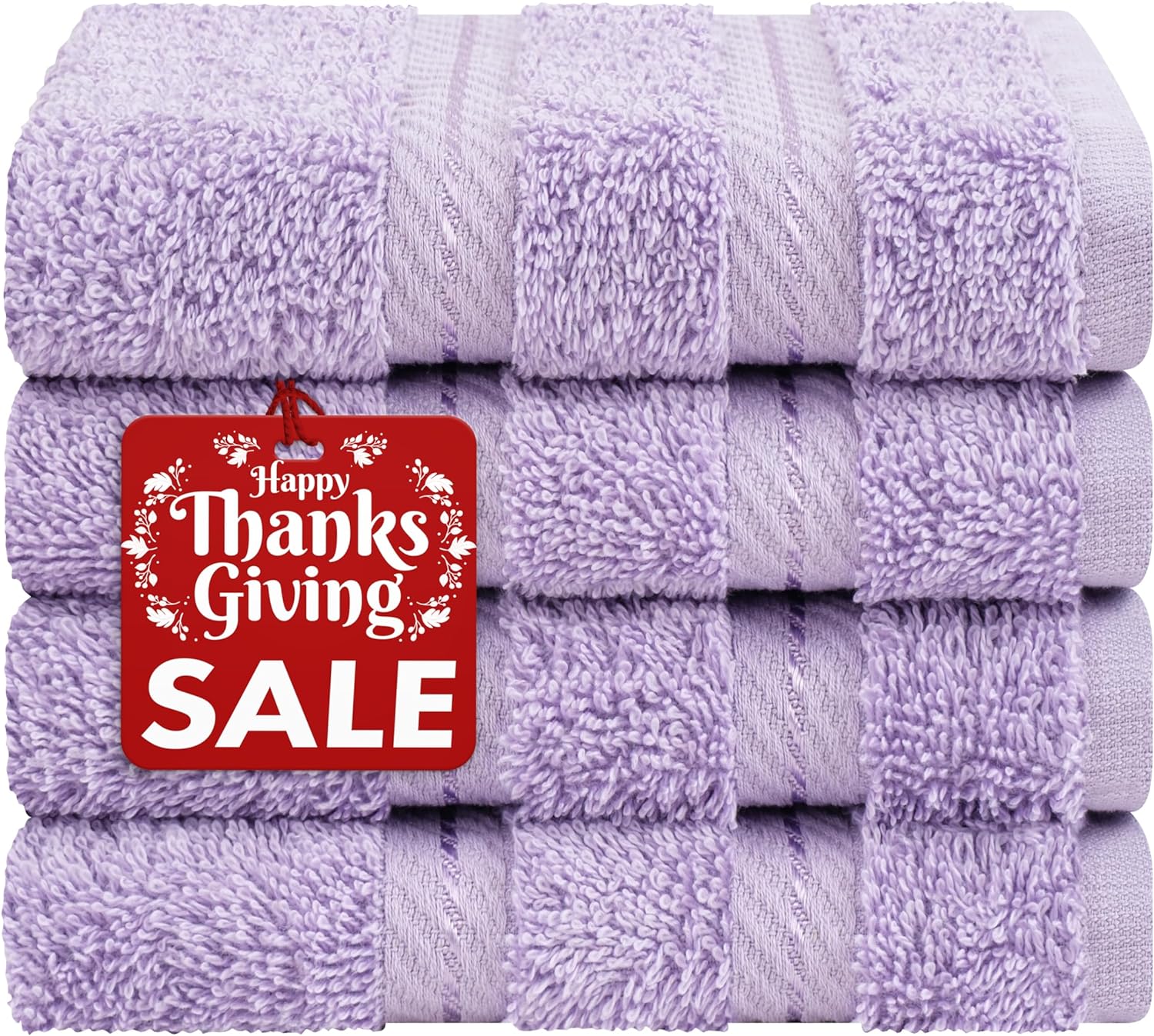 American Soft Linen 6 Piece Towel Set, 100% Cotton Bath Towels for Bathroom,  Purple in 2023