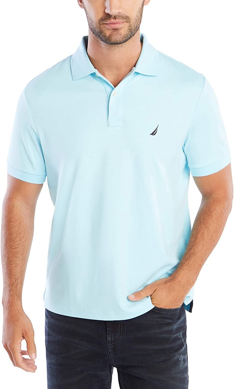 Coral Sands Nautica Mens Classic Fit Short Sleeve Solid Soft Cotton Polo Shirt 4X