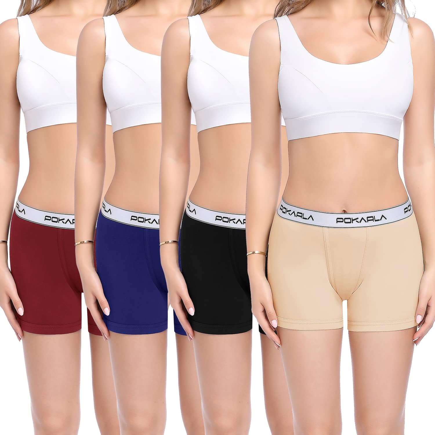 POKARLA Women's Cotton Stretch Underwear Ladies Mid Rise Briefs Panties  Black 5-Pack : : Clothing, Shoes & Accessories