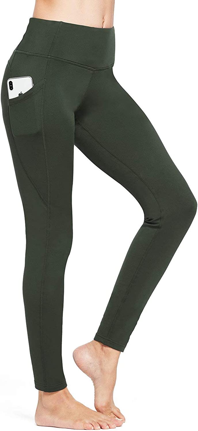 Fleece Lined Winter Leggings With Pockets For Women. Thermal Warm